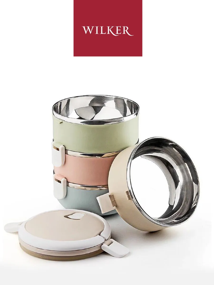 Двухслойный ланч-бокс, зеленый