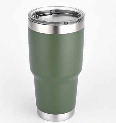 Кофейная кружка из нержавеющей стали с крышкой для кофе 800 мл, зеленый